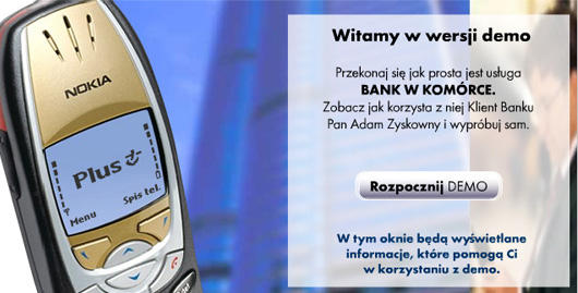 Demo usługi bank w komórce