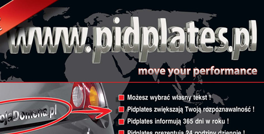 Projekt graficzny ulotki dla firmy PIDPLATES